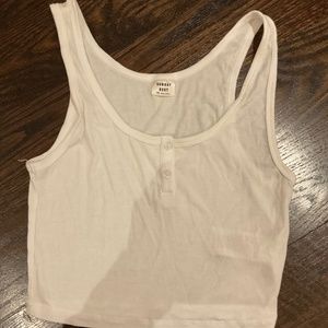 Aritzia White Tank Top XS